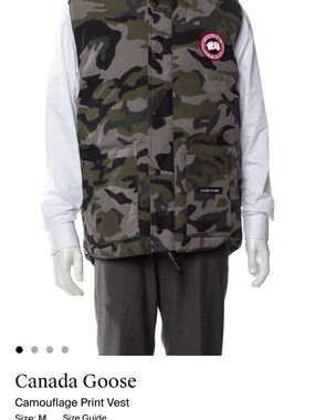 Canada Goose Camouflage Quilted Vest in Green and Gray